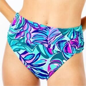 New Lilly Pulitzer Bikini Bottom High Waisted Lagoon Sarong Floral